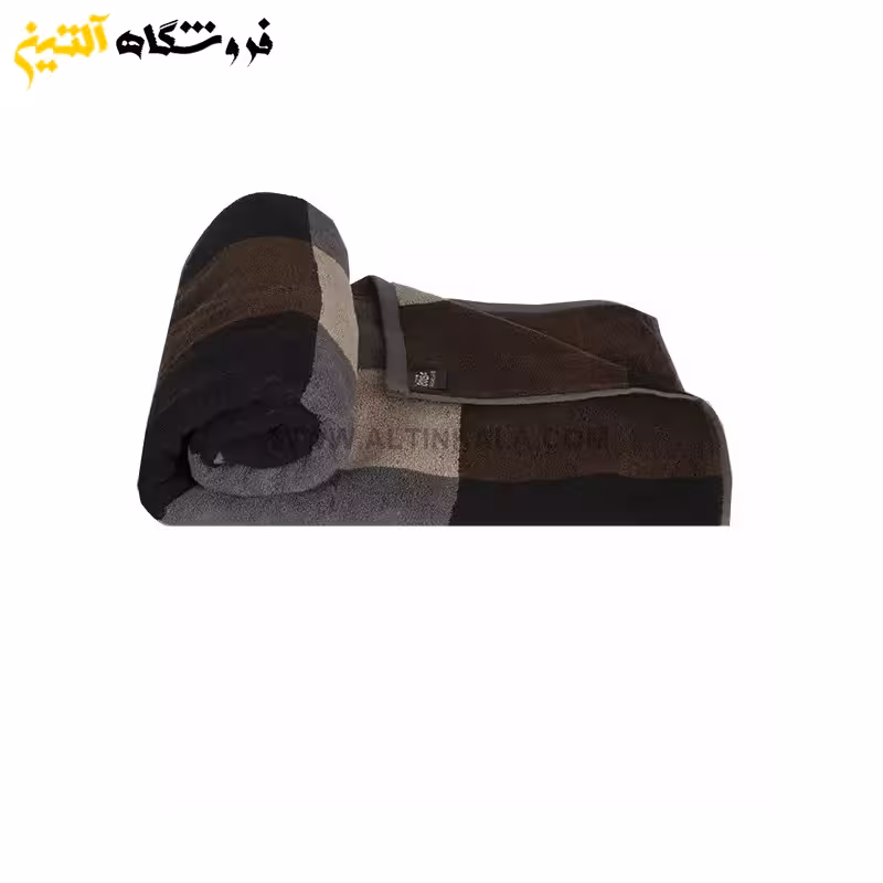 حوله دستی برق لامع مدل بنین قهوه ای 40×80