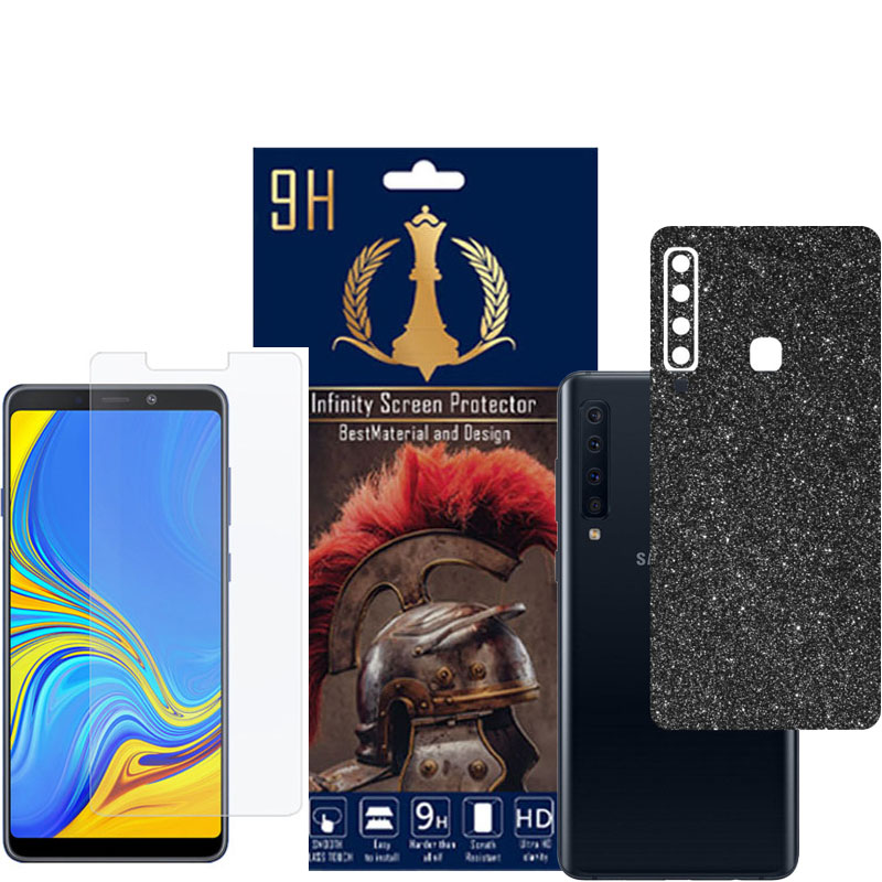 برچسب پوششی اینفینیتی مدل PRO MAX مناسب برای گوشی موبایل سامسونگ GALAXY A9 2018 به همراه محافظ صفحه نمایش