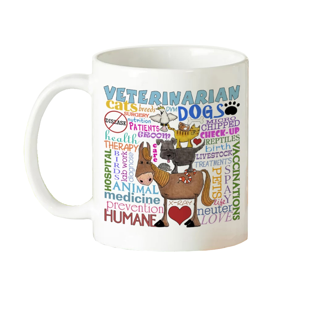 ماگ طرح دانشجو دامپزشکی