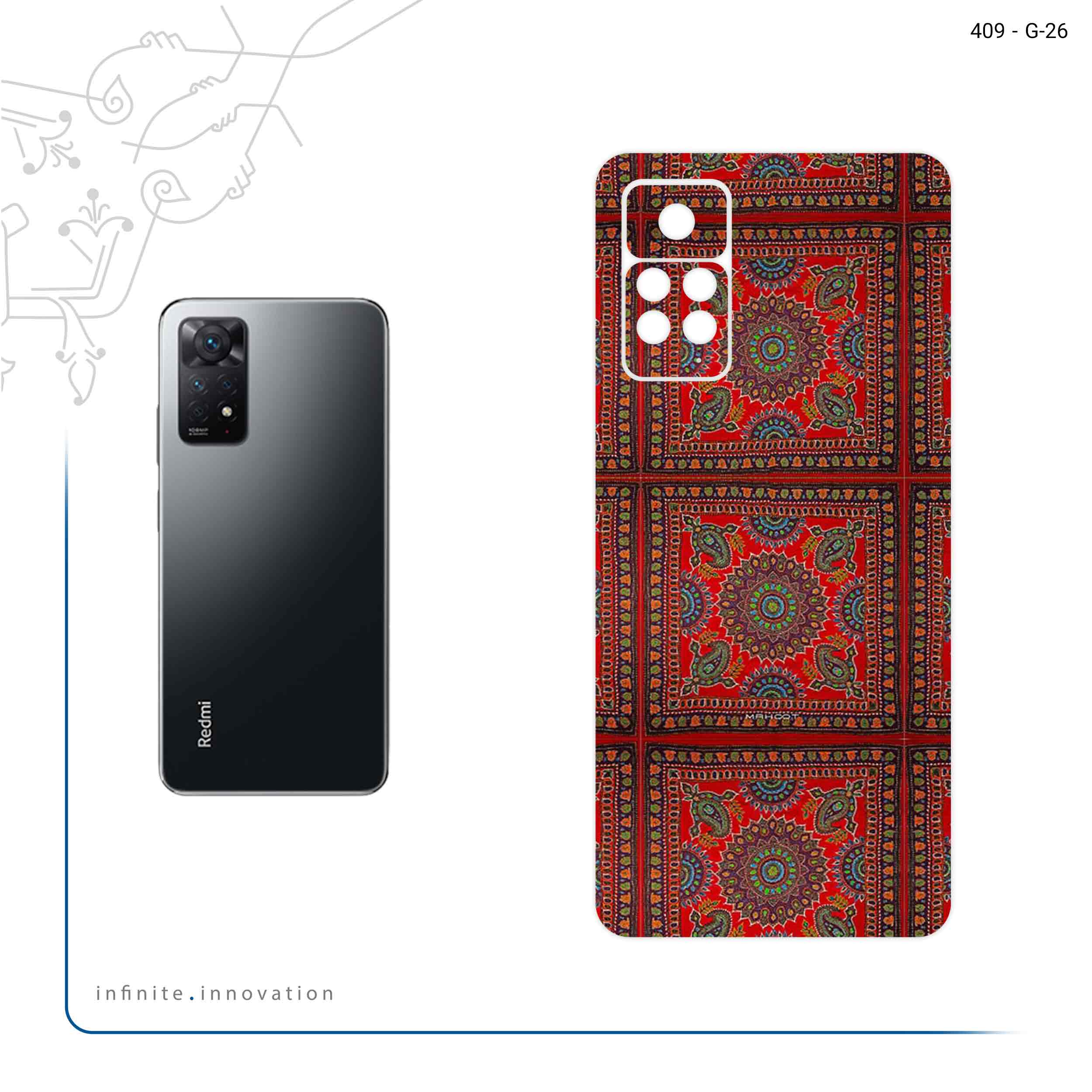 برچسب پوششی ماهوت مدل Embroidered Rug مناسب برای گوشی موبایل شیائومی Redmi Note 11 Pro 5G