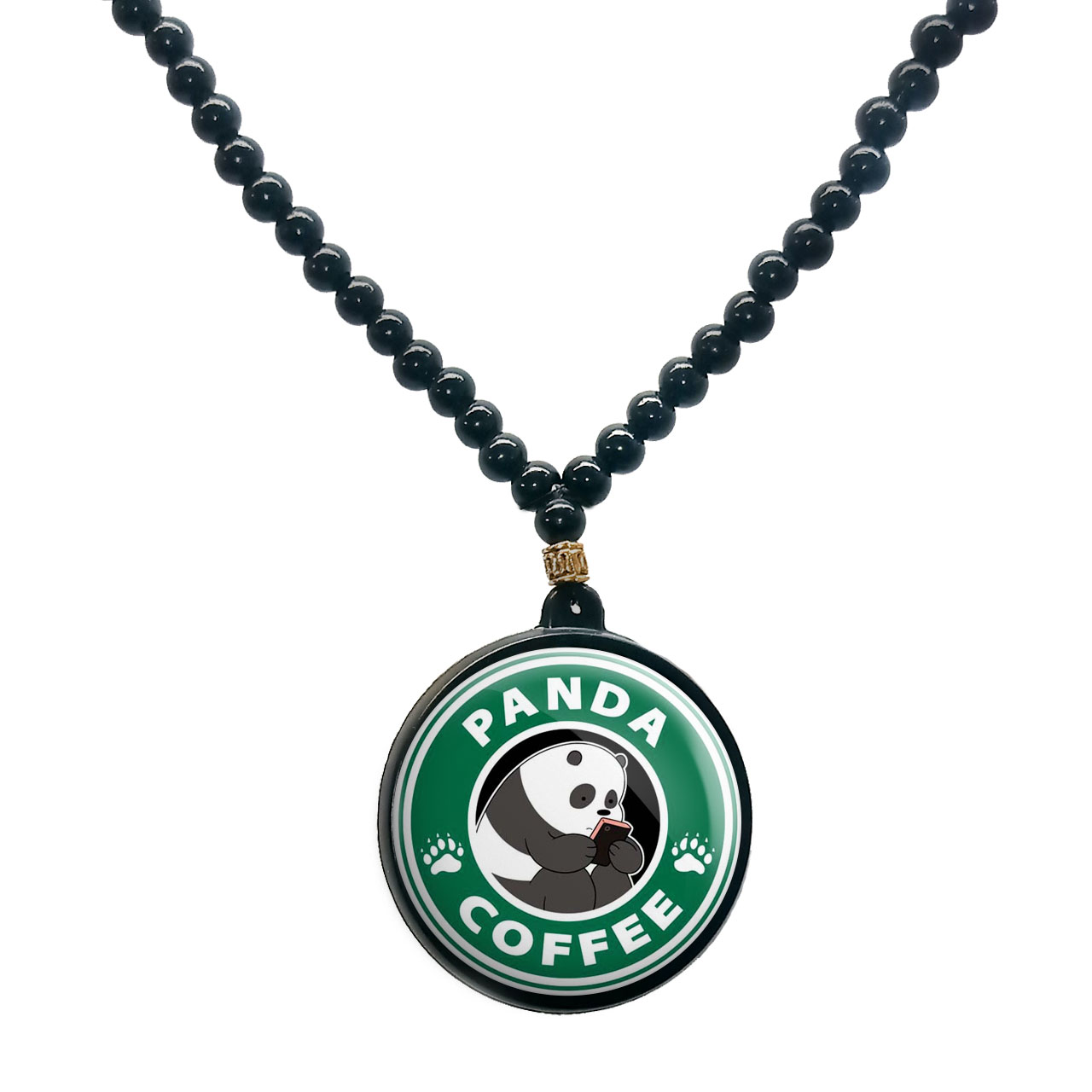 گردنبند پرمانه طرح خرس‌های کله‌فندقی کد pmd.10289 مدل دو طرفه