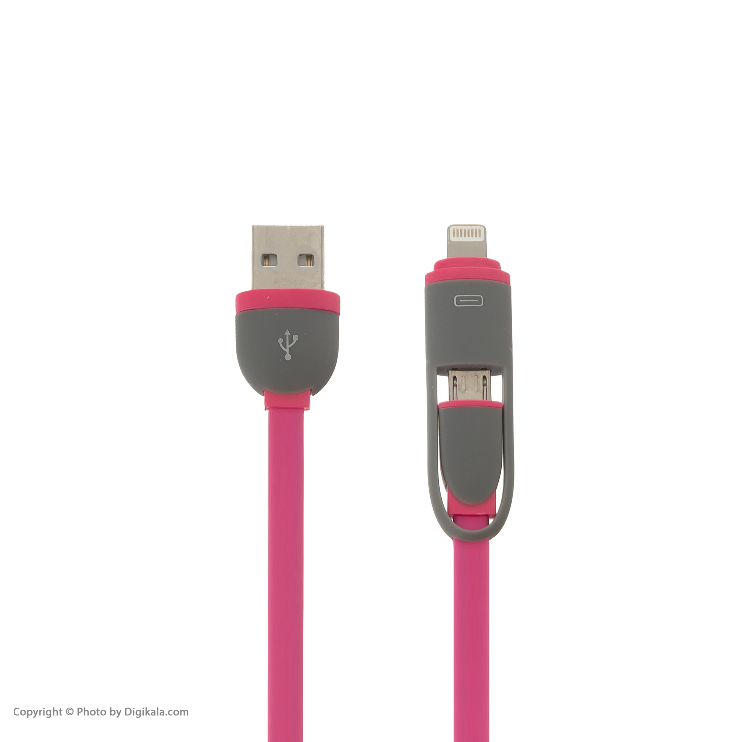 کابل تبدیل USB به لایتنینگ\microUSB پولما لندن مدل PL1 طول 1 متر