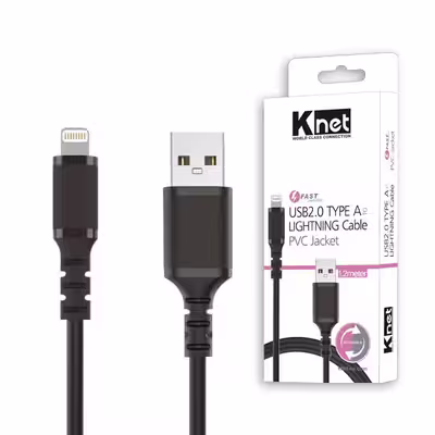 کابل تبدیل USB به لایتنینگ کی نت مدل K-CUL02012 طول 1.2 متر