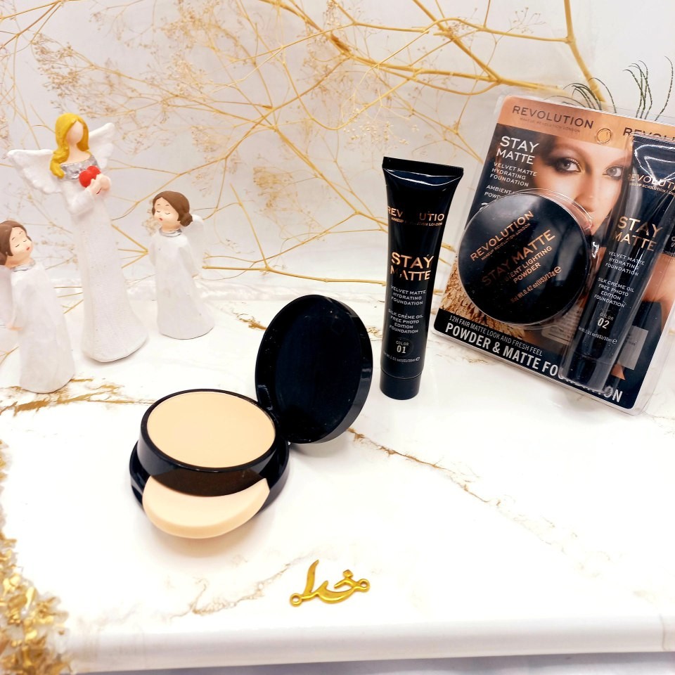 ست کرم پودر و پنکک رولوشن