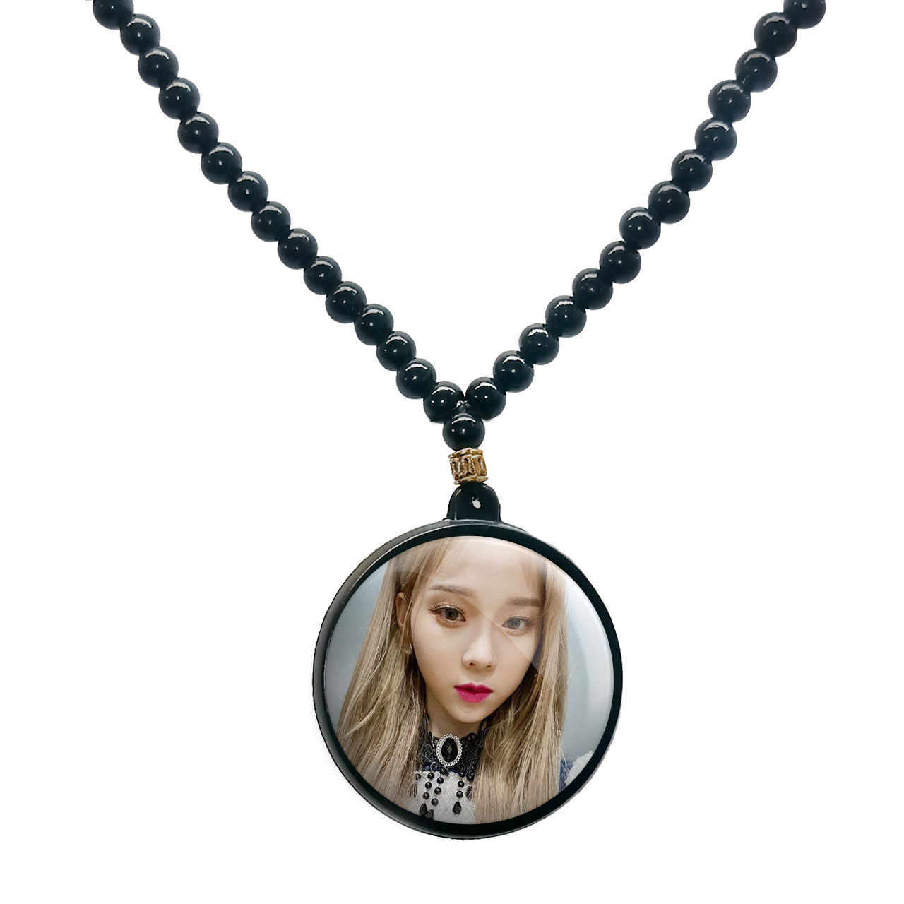 گردنبند پرمانه طرح aespa کد pmd.18740 مدل دو طرفه