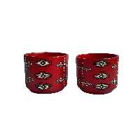 قلمدان سرامیکی طرح نوستالژیک بسته 2 عددی