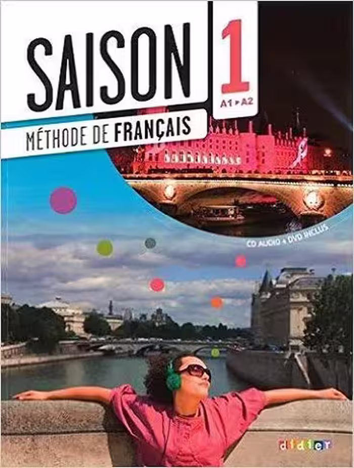 کتاب آموزشی فرانسوی Saison niveau 1 A1/A2 – livre de l’eleve   cahier   dvd