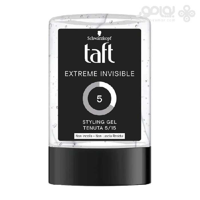 ژل مو تافت شماره 5 مدل EXTREME INVISIBLE حجم 300 میل