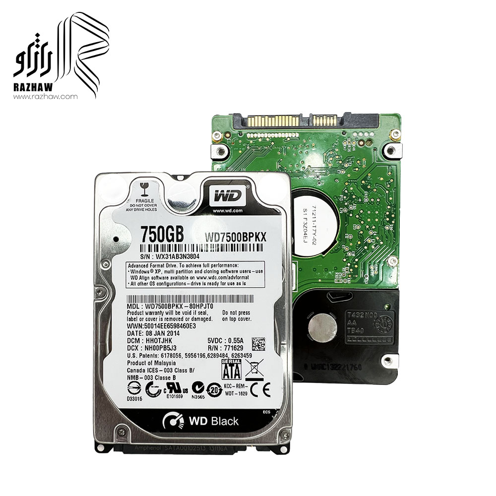 هارد دیسک لپ تاپ برند وسترن دیجیتال مدل WD7500BPKT ظرفیت 750 گیگابایت