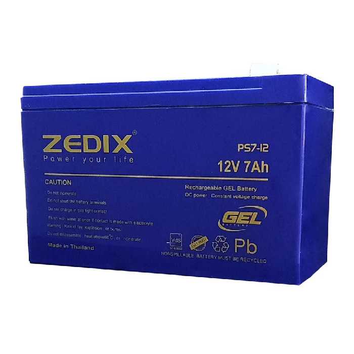باتری دزدگیر اماکن 7 آمپر زدیکس Zedix (گارانتی تعویض)