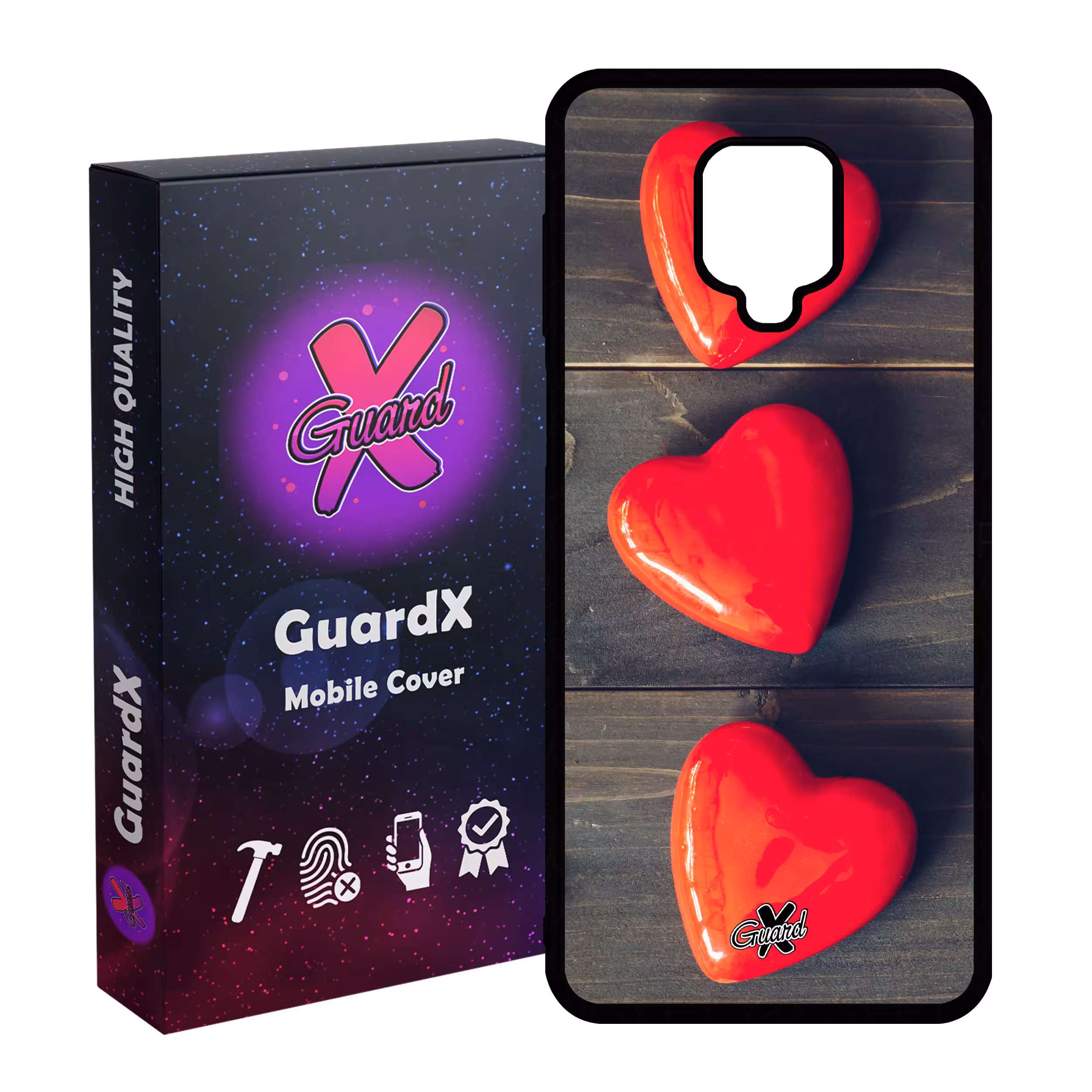 کاور گارد ایکس طرح Love مدل Glass10181 مناسب برای گوشی موبایل شیائومی Redmi Note 9S / Note 9 Pro / Note 9 Pro Max
