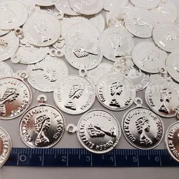 سکه یک طرفه نقره ای درشت