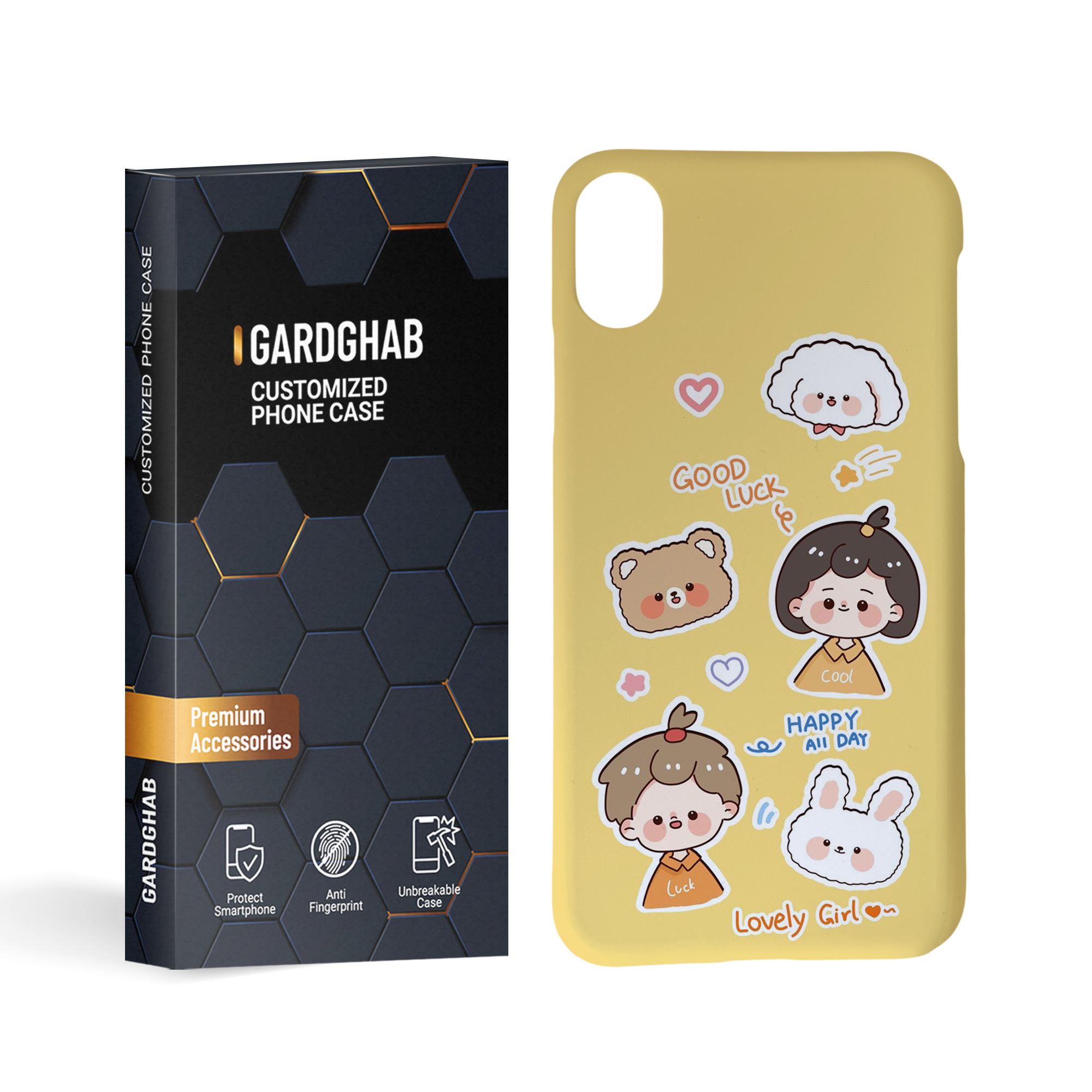      کاور گارد قاب مدل دخترانه مناسب برای گوشی موبایل اپل iphone x / xs