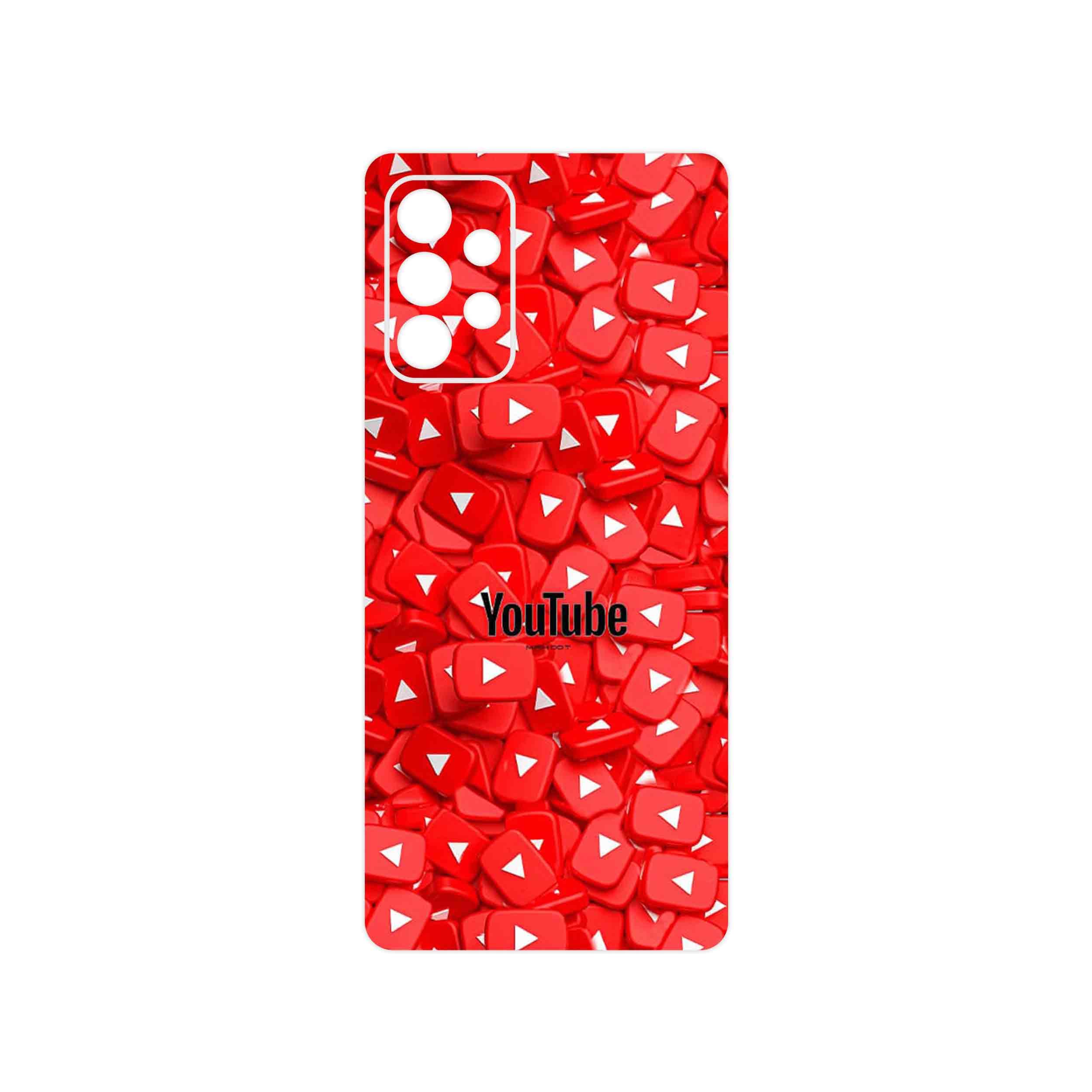برچسب پوششی ماهوت مدل Youtube مناسب برای گوشی موبایل سامسونگ Galaxy A72