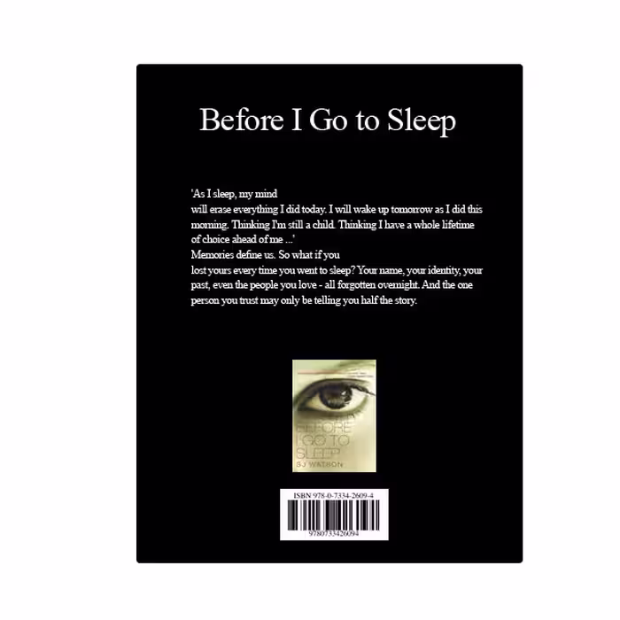 کتاب Before I Go to Sleep اثر S J Watson انتشارات نبض دانش