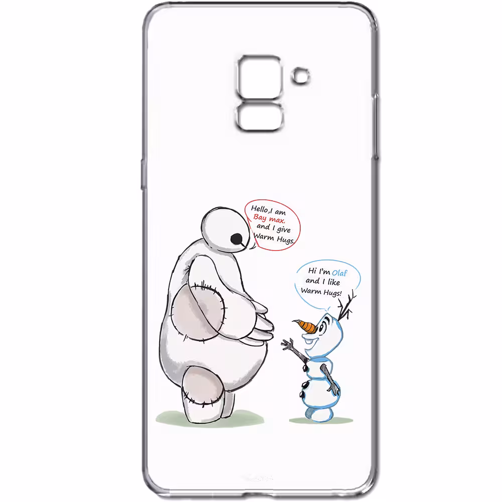 کاور طرح Olaf &amp; Baymax مناسب برای گوشی موبایل سامسونگ Galaxy A8 Plus 