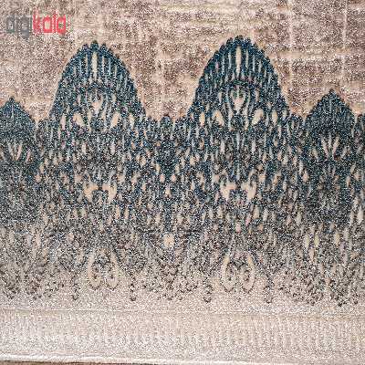 فرش ماشینی زمرد مشهد کد P32 زمینه کرم