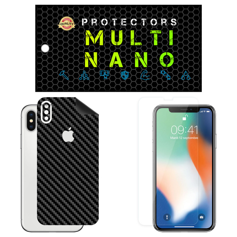 محافظ صفحه نمایش مولتی نانو مدل X-SFC مناسب برای گوشی موبایل اپل iPhone XS به همراه برچسب پوششی | کالا برتری