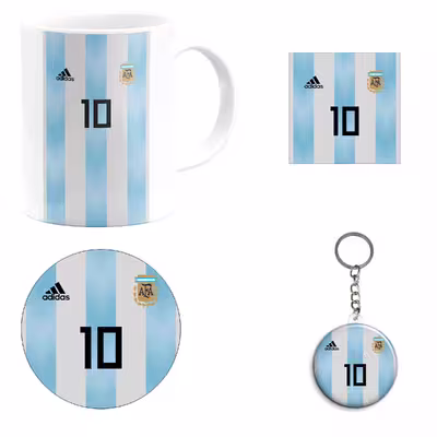 ست هدیه ماگ مدل لیونل مسی طرح Lionel Messi کد M17