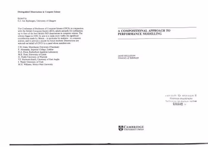خرید و دانلود نسخه کامل کتاب A Compositional Approach to Performance Modelling (Distinguished Dissertations in Computer Science)