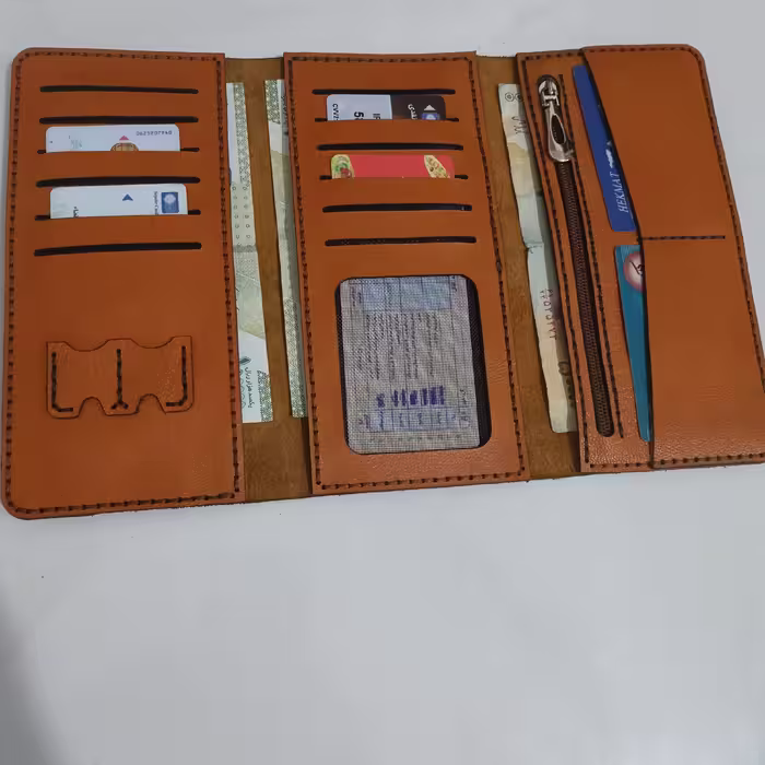 کیف پول چرمی دست دوز قیمت350هزار هر مدلی که خواستید