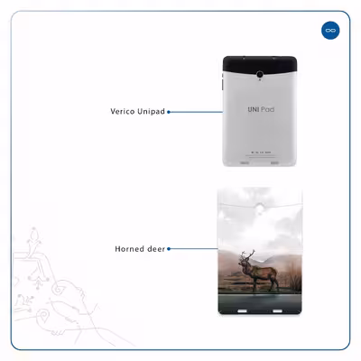 برچسب پوششی ماهوت مدل Horned Deer مناسب برای تبلت وریکو Unipad