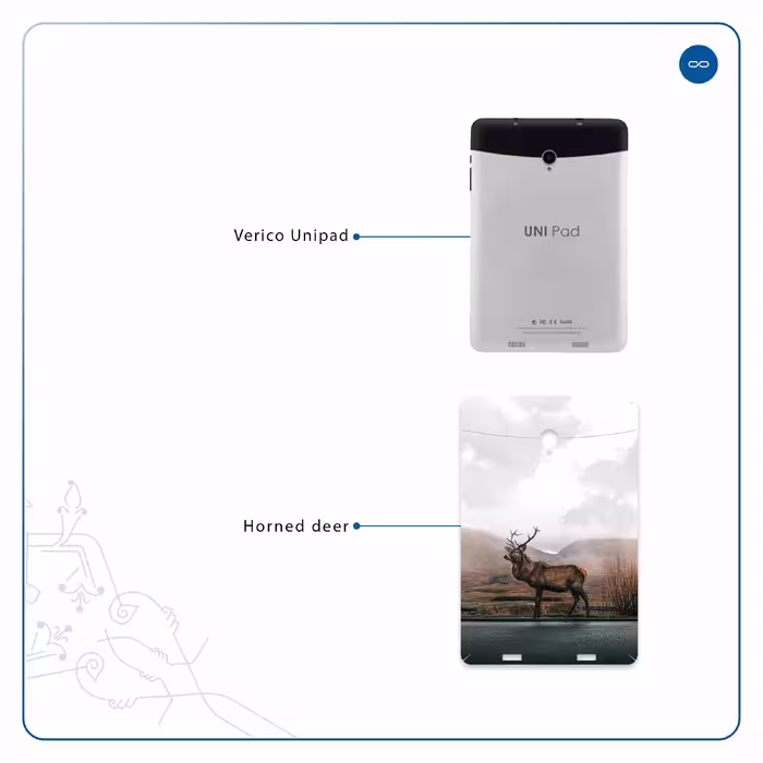 برچسب پوششی ماهوت مدل Horned Deer مناسب برای تبلت وریکو Unipad