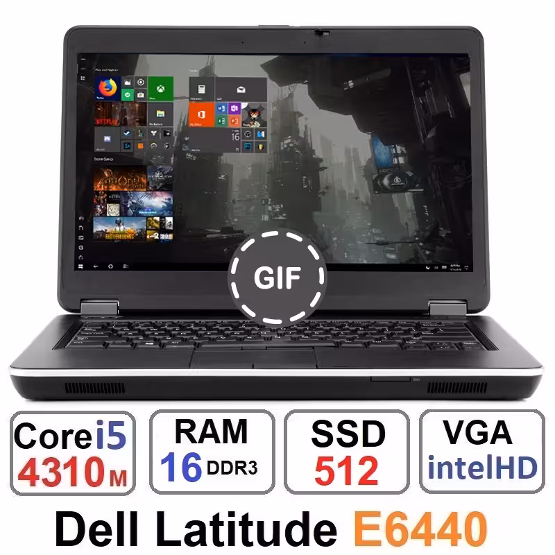 لپ تاپ دل Dell LatiTude E6440 Core i5 4310m رم16و512