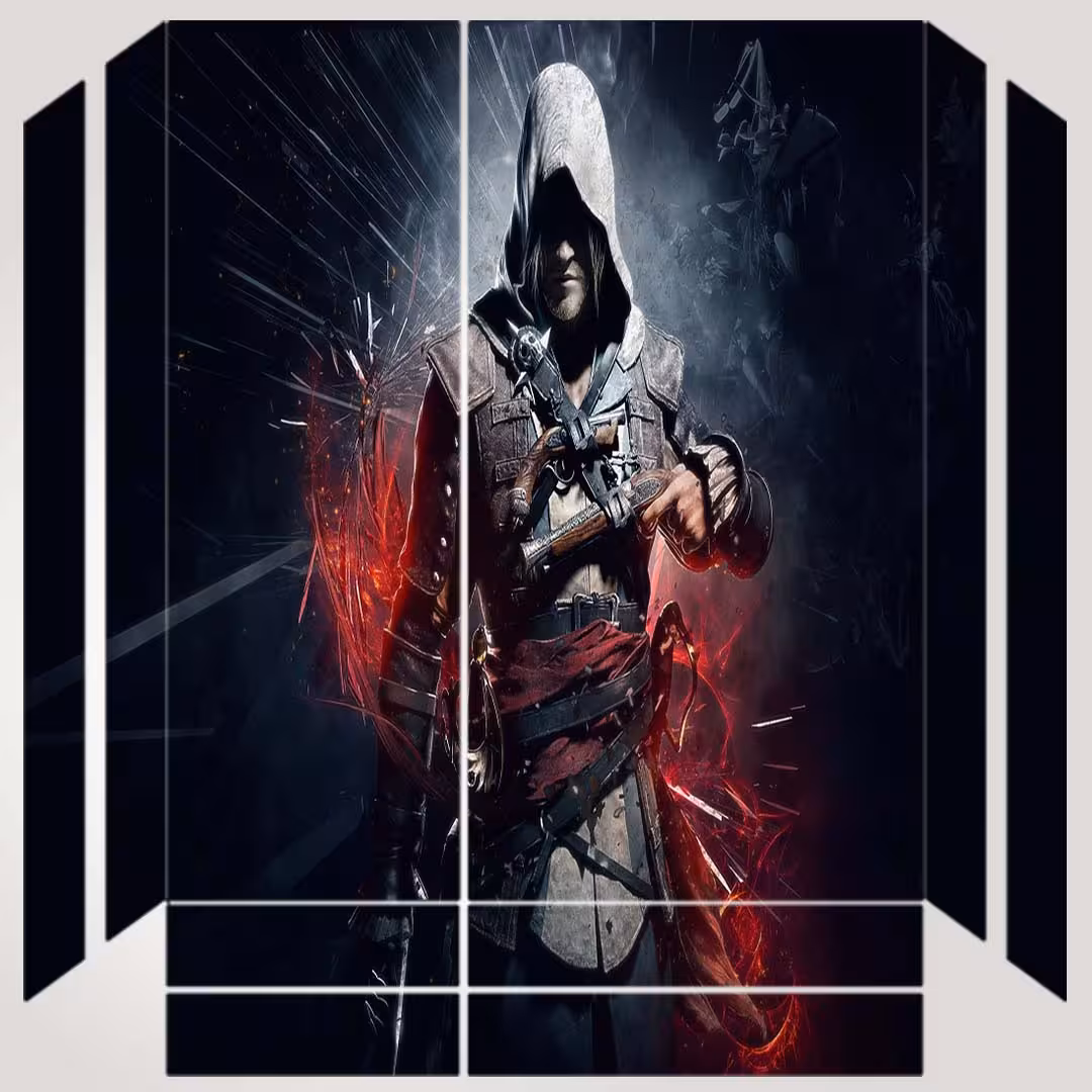 برچسب پلی استیشن ۴ مدل طرح assassins creed game کد PS-10134 