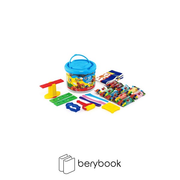 arya / آریا / خمیر بازی / 10 رنگ / سطلی همراه دی وی دی / 1068