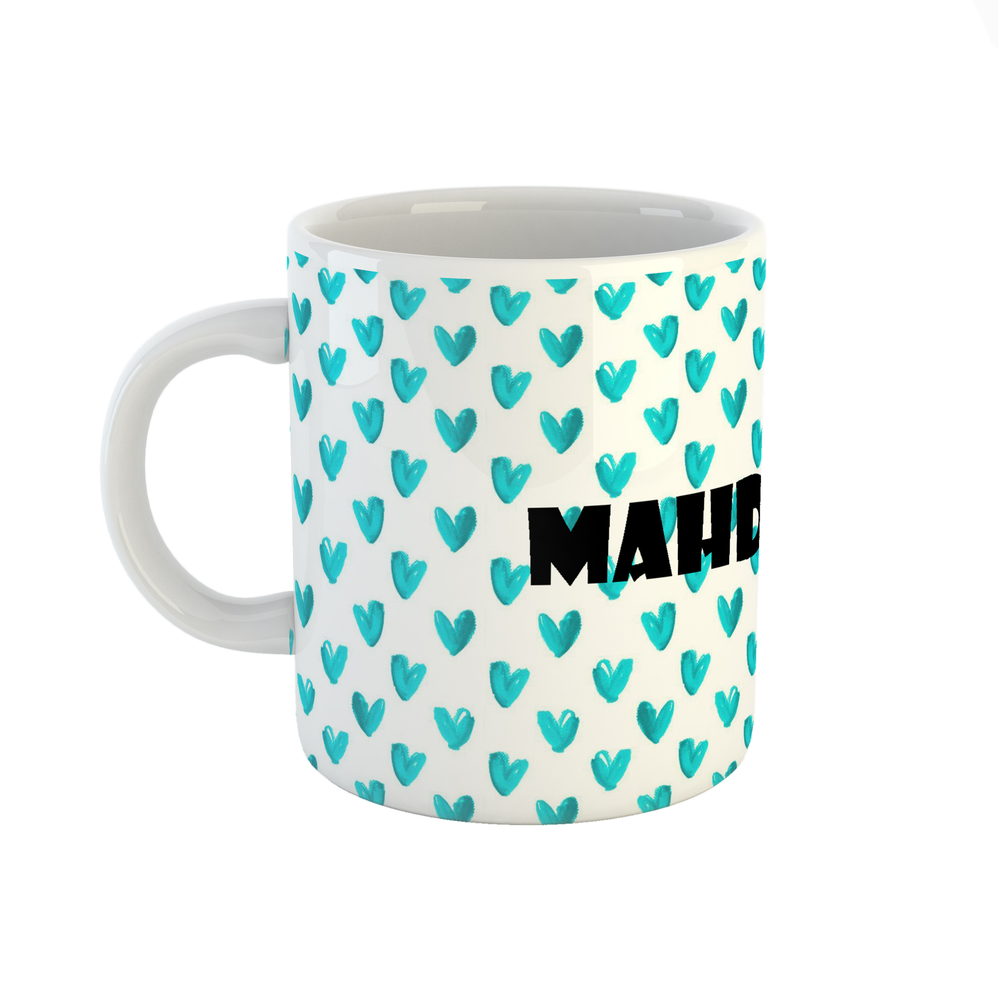 ماگ طرح اسم مهدیار مدل قلب کد 1306