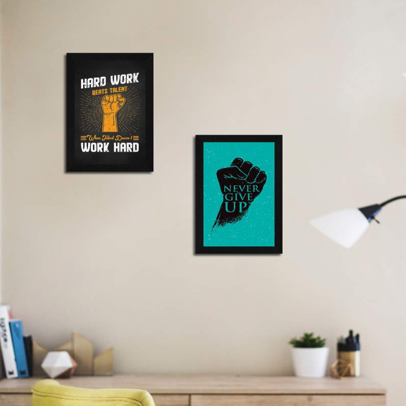 تابلو مدل دکوراتیو طرح جملات انگیزشی تسلیم نشو مجموعه 2 عددی