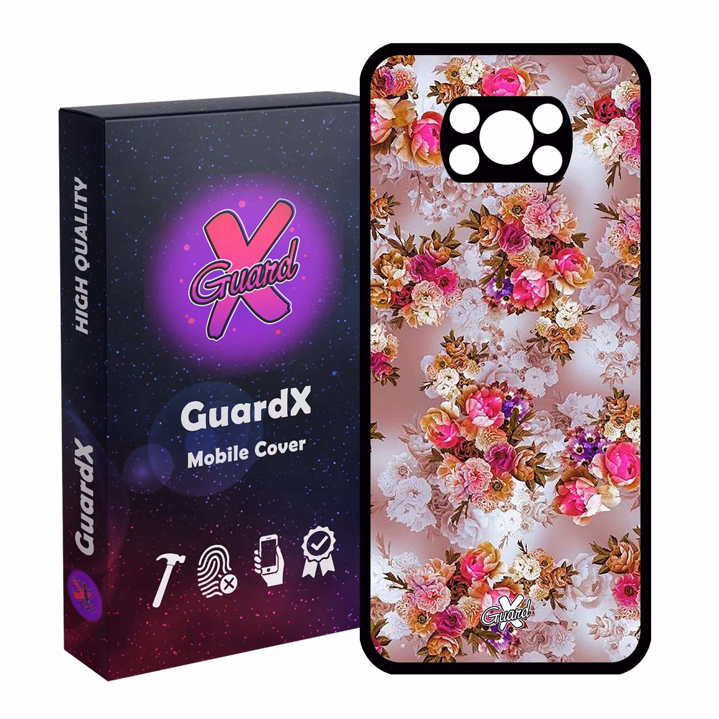 کاور گارد ایکس طرح گل مدل Glass10333 مناسب برای گوشی موبایل شیائومی Poco X3 Pro