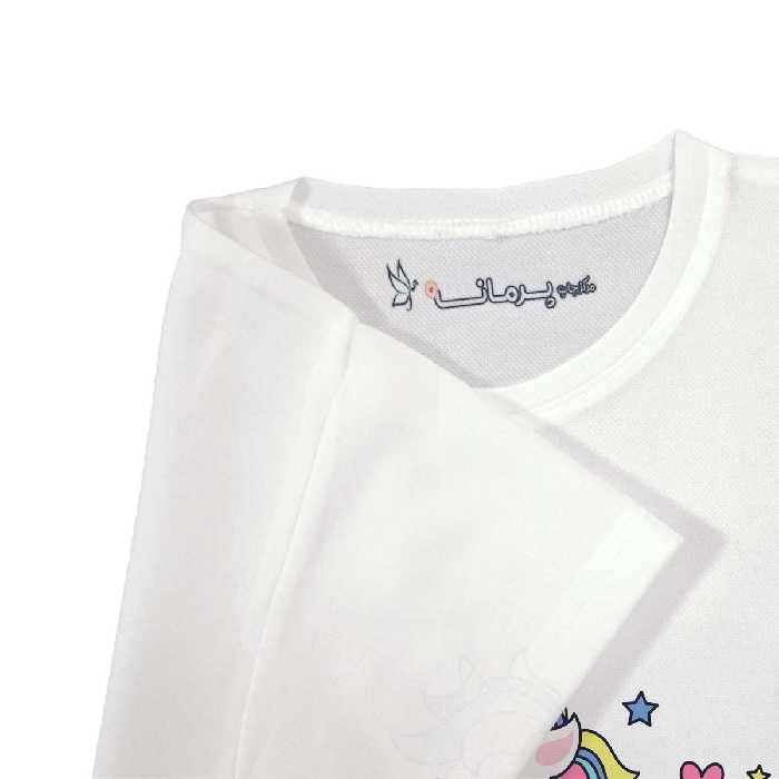 تی شرت بچگانه پرمانه طرح یونیکورن کد pmt.3296