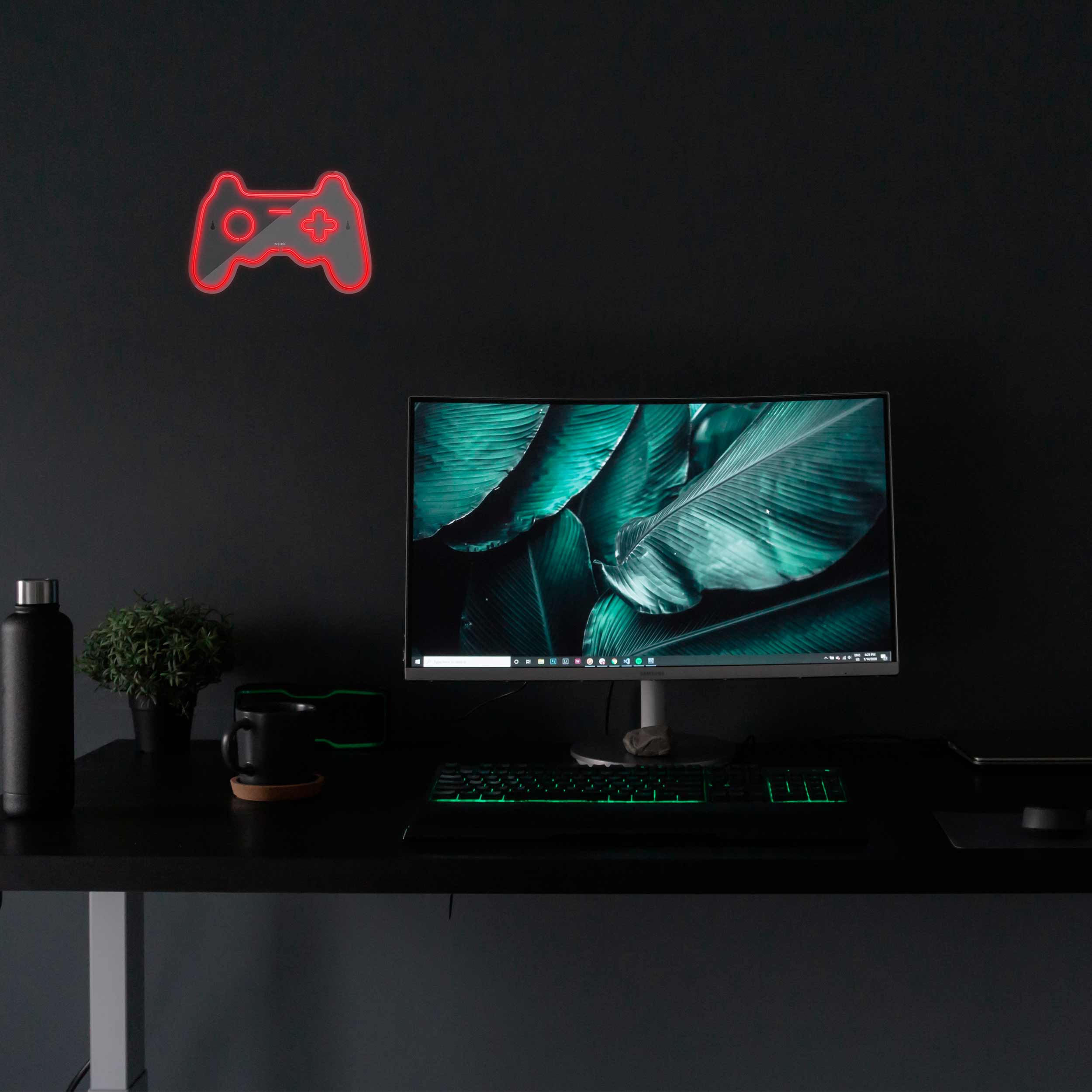 چراغ دیواری نئون دیزاین طرح Game-ControlleR