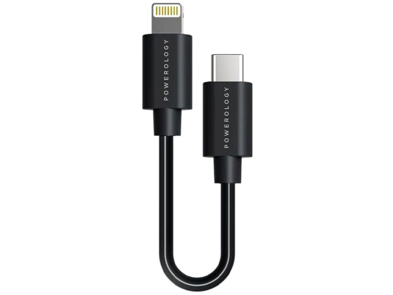 کابل فست شارژ Type-C به Lightning پاورولوژی مدل P025BCLBK به طول 0.25 متر