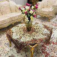 ست رومیزی ترمه پنج تکه طرح افشار(شاین )تمام ابریشم