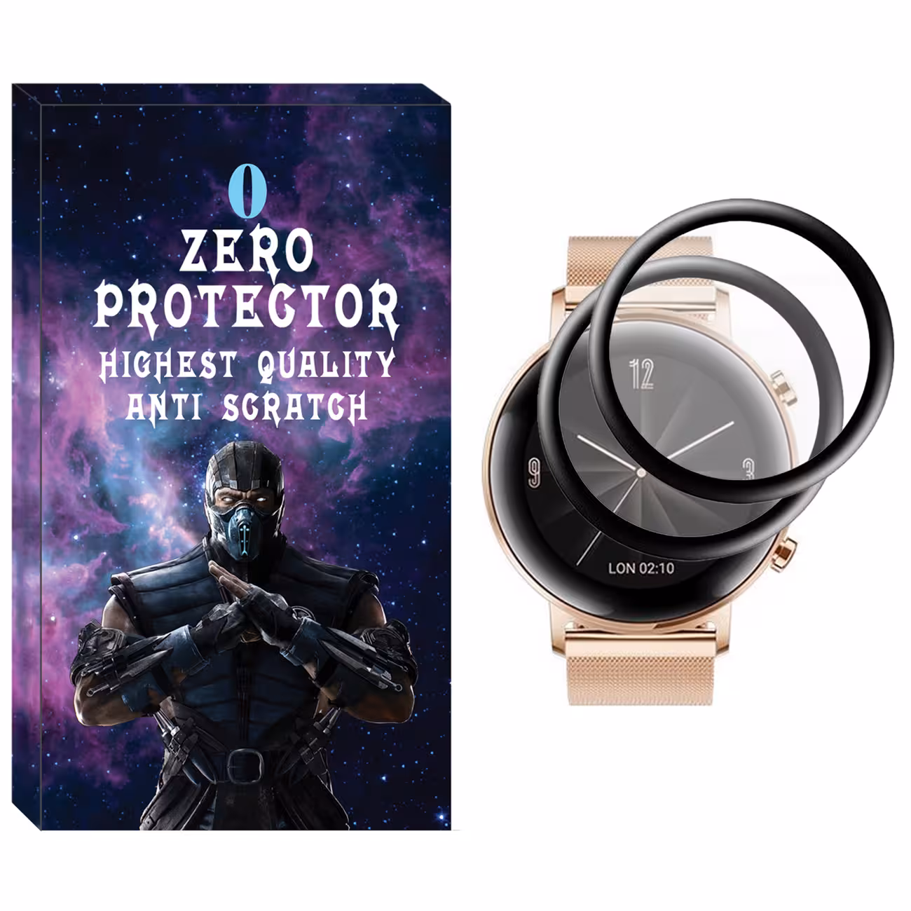 محافظ صفحه نمایش نانو زیرو مدل NZO مناسب برای ساعت هوشمند هوآوی Watch GT 2 42mm بسته دو عددی