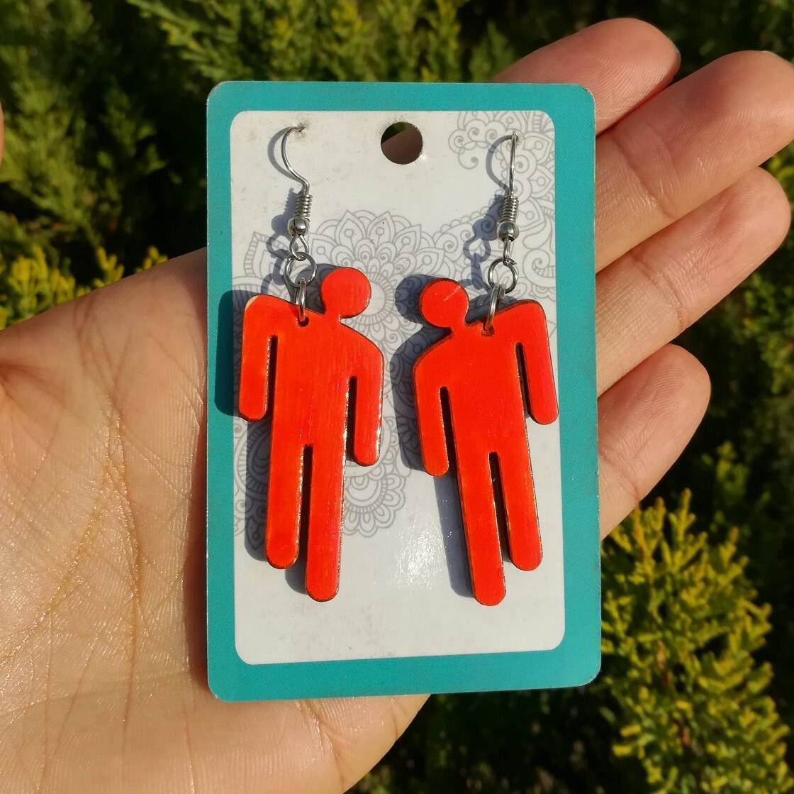 گوشواره چوبی کد 7