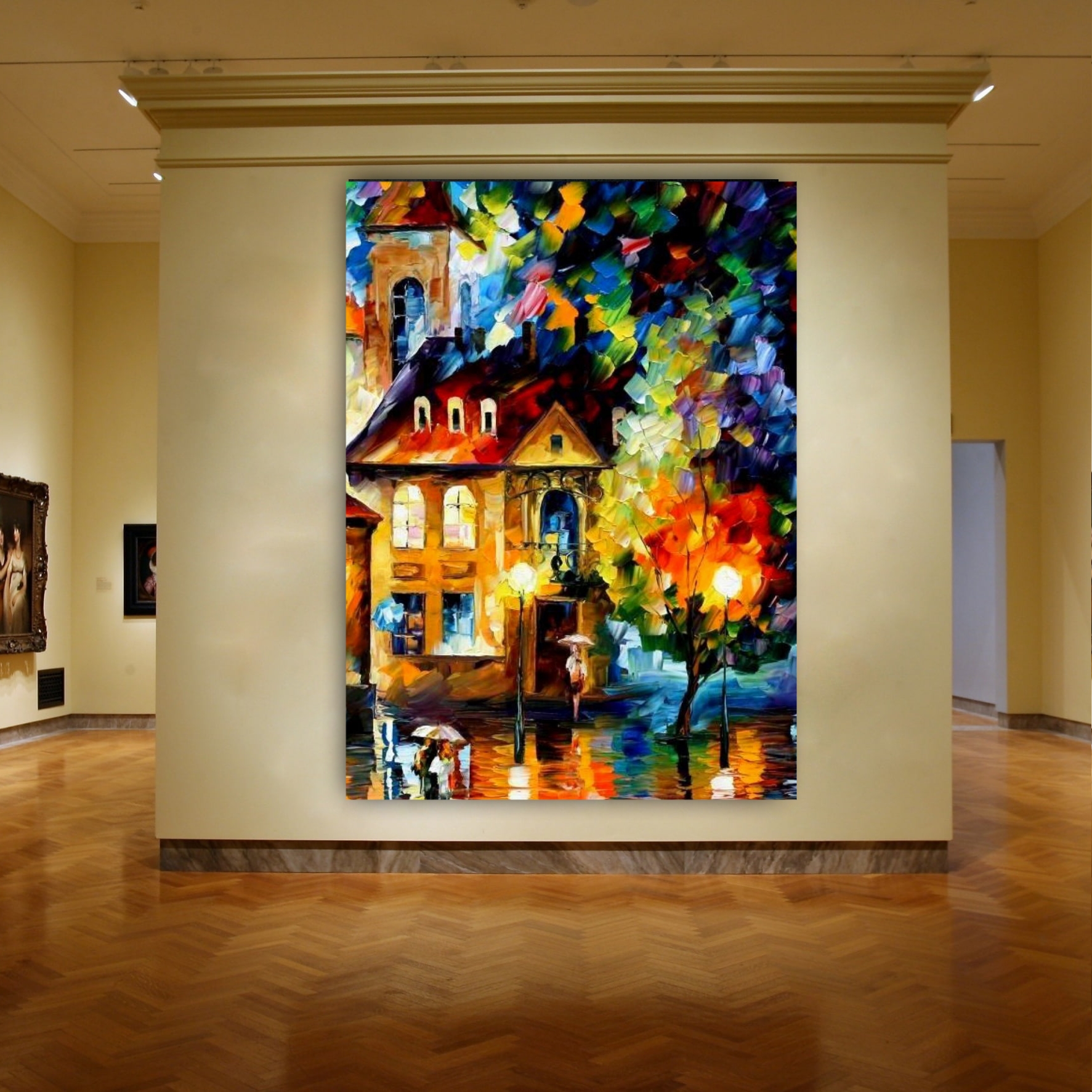 تابلو بوم طرح پاییز عاشقانه مدل SDB2750