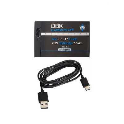 باتری دوربین دی بی کی مدل LP-E17 کد type-c