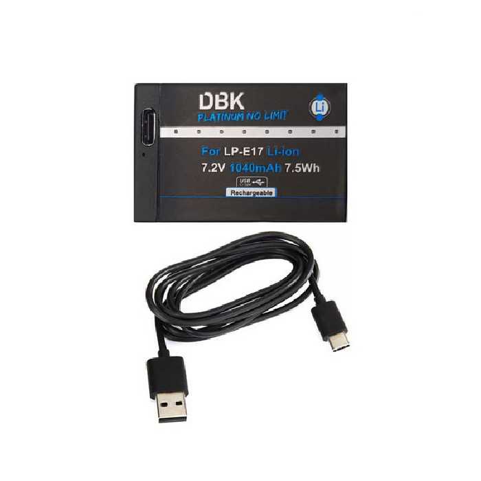 باتری دوربین دی بی کی مدل LP-E17 کد type-c