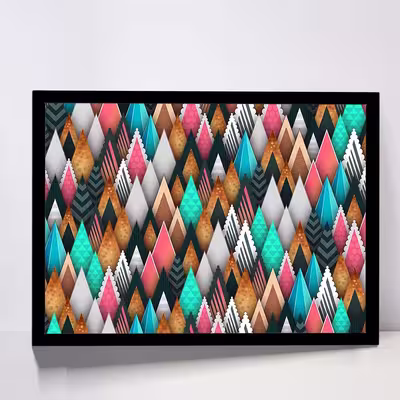 تابلو مدل abstract sharp shapes کد F-10017