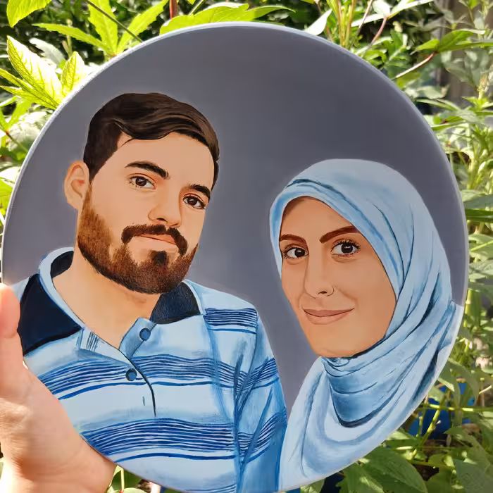 دیوارکوب نقاشی از چهره ،سایز30سانتی