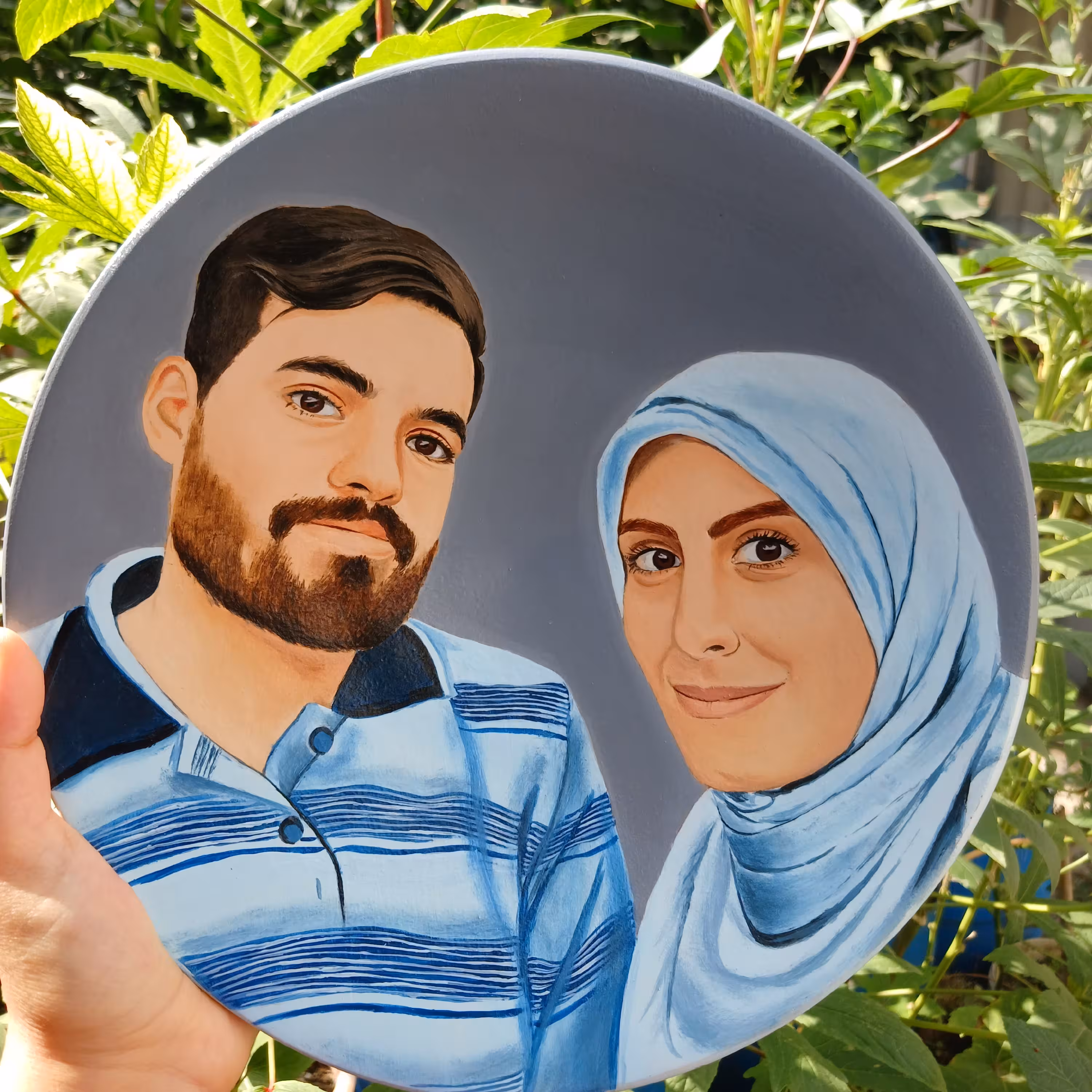 دیوارکوب نقاشی از چهره ،سایز30سانتی