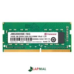 رم لپ تاپ DDR4 تک کاناله 3200 مگاهرتز CL22 ترنسند مدل SODIMM ظرفیت 16 گیگابایت
فروشگاه اینترنتی تخصصی لپتاپ لپ مال