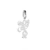 آویز گردنبند نقره هایکا طرح یاقوت مدل n.ha 446