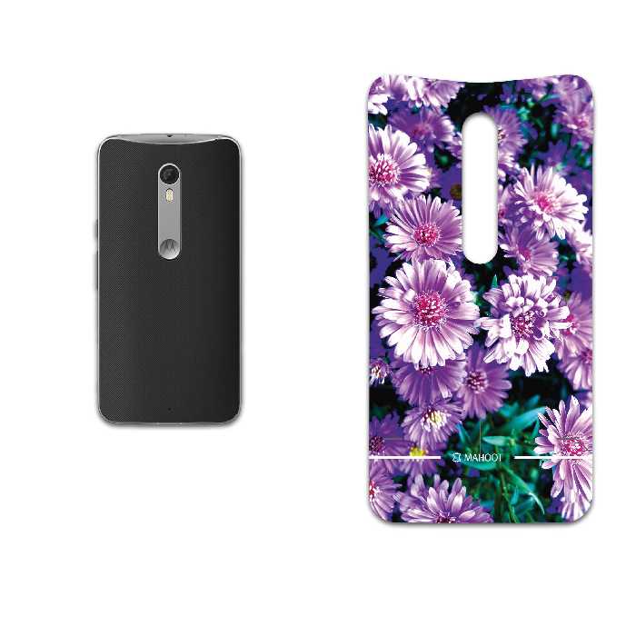 برچسب پوششی ماهوت مدل Purple-Flower مناسب برای گوشی موبایل موتورولا Moto X Style