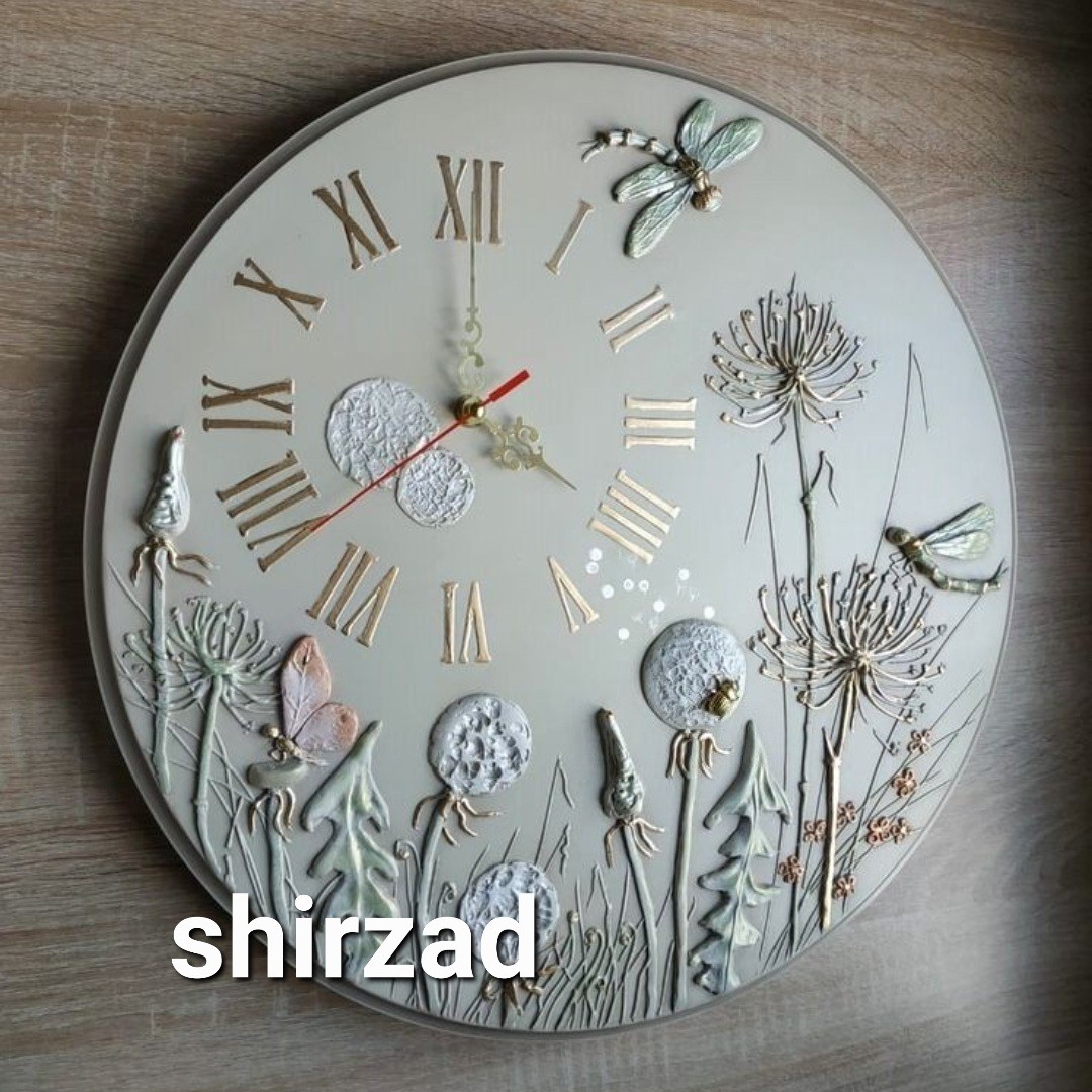 ساعت فانتزی طرح باغ گل