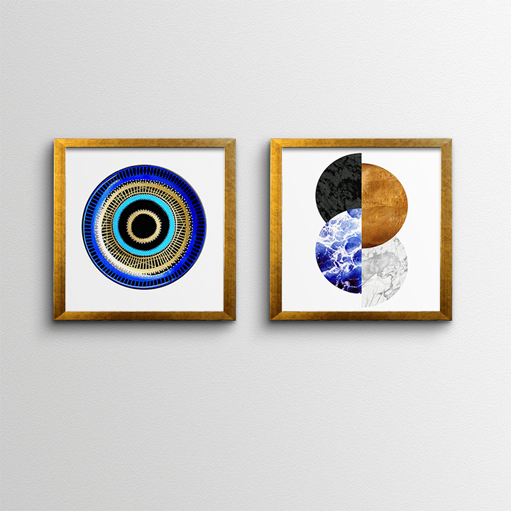 تابلو مدل چشم ونظر کد TC54T مجموعه 2 عددی